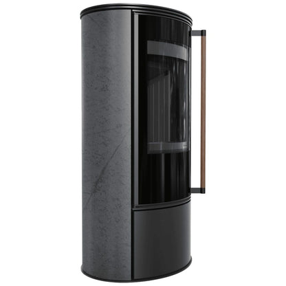 Soba Erik 5.5kW Grafite Satin - maner lemn - samota neagra