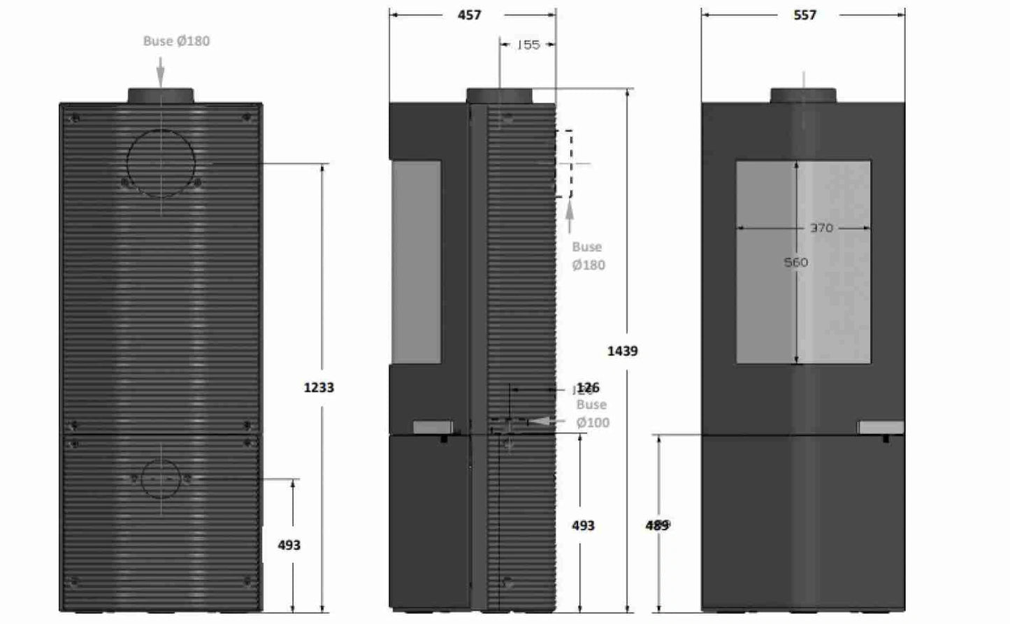Soba fonta 240kg - Moai 8-12kW - Premium + sticla etansa fara inbinare