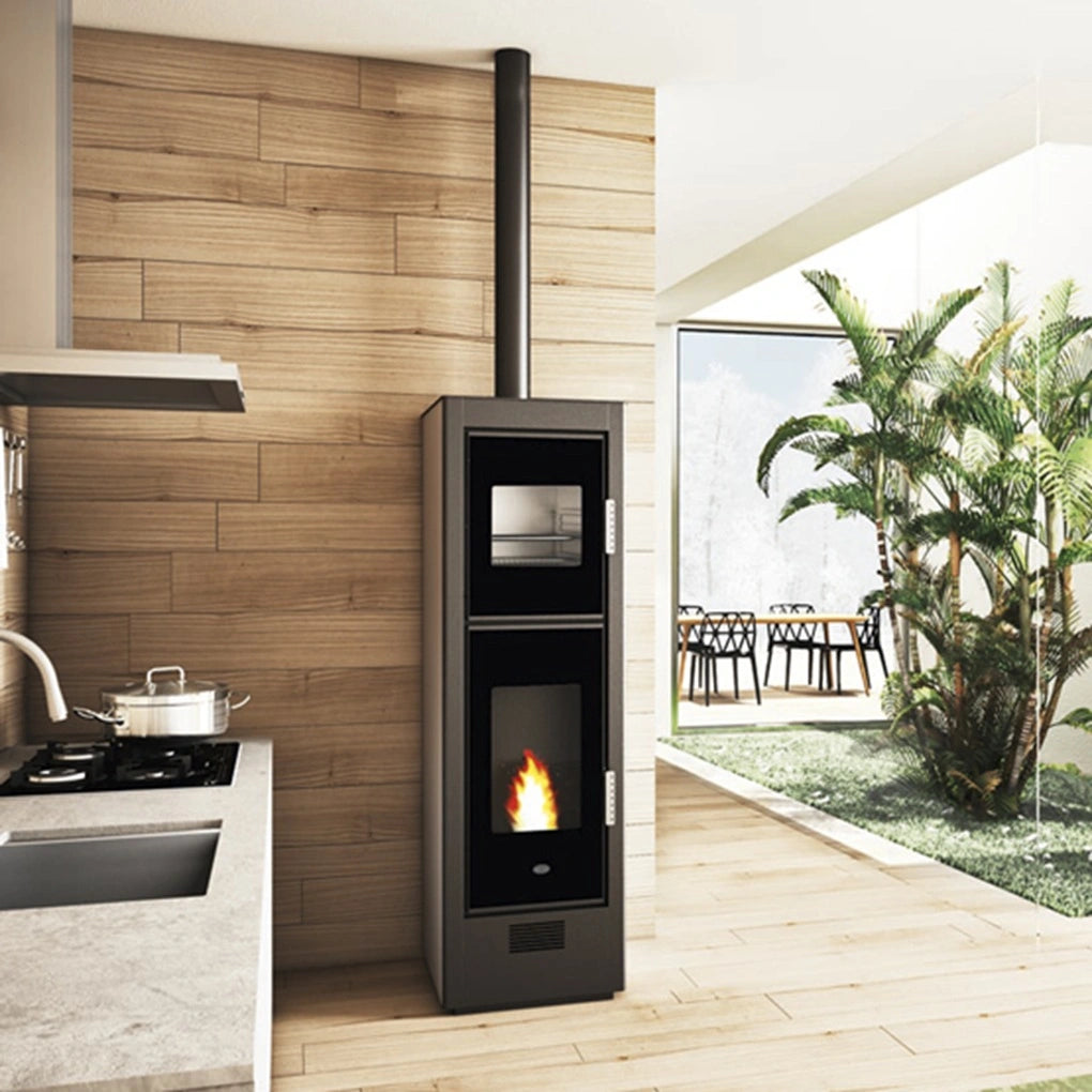 SOBA PE PELETI BISCOTTO 3-8.5 KW - NEGRU