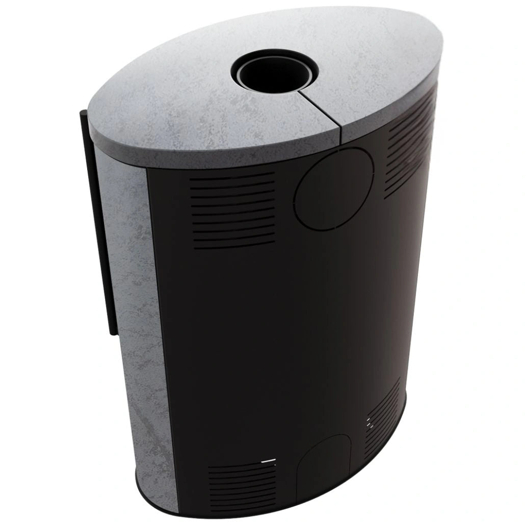 Soba Bjorn 7kW ceramica Gray Satin cu capac ceramic