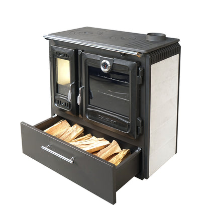 Sobă de Gătit Gourmet 216-CASING cu Cărămidă - Eficiență Termică și Design Elegant