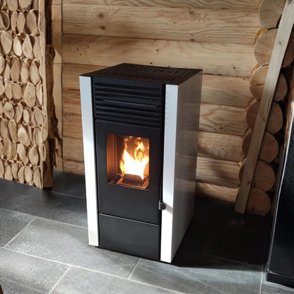 SOBA PELETI 2.5-9.5 KW - MARISA ALB - 2 Ventilatoare