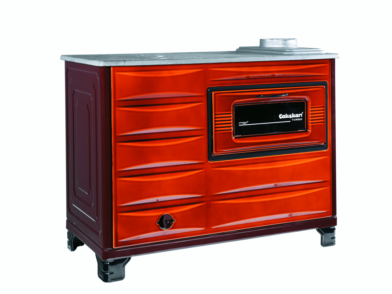 206 Majolica Cookstove - Putere 4.5 kW, Sistem cuptor dublu, Espansivitate termică 45 m²