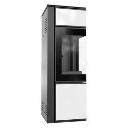 Soba Tora S 8-11kW Panou alb de sticla - Samota neagra