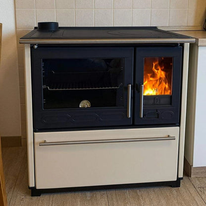 Soba de gatit P85 Crem cu plita si cuptor - 8kW - racord stanga