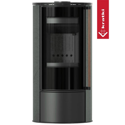 Soba Erik 5.5kW Serpentino - maner lemn - samota neagra