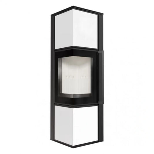 Sobă Tora M 8-11kW - Panou alb de sticlă