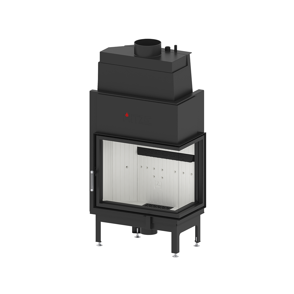 Termoșemineu Hitze Albero AquaSystem ALAQS 68X53.RD 19 kW Sticlă laterală dreapta