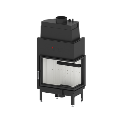 Termoșemineu Hitze Albero AquaSystem ALAQS 68X53.RD 19 kW Sticlă laterală dreapta