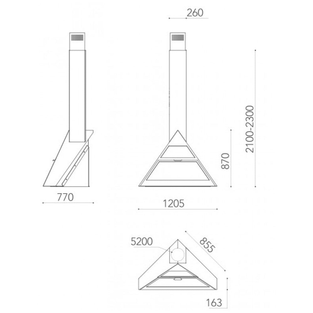 Semineu suspendat Admeto Corner S