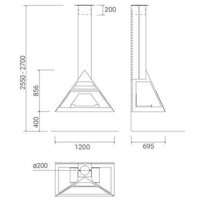 Semineu suspendat Admeto Frontal