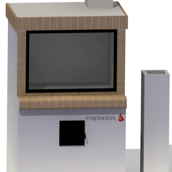 Gratar de gradina, placat cu samota, 150 cm latime - Pyromoesa