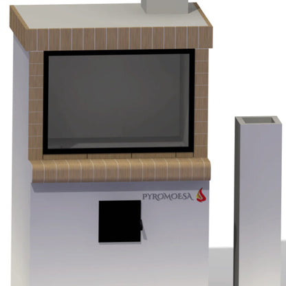 Gratar de gradina, placat cu samota, 150 cm latime - Pyromoesa