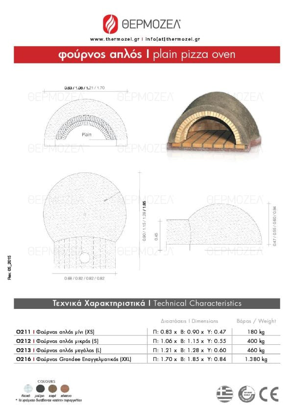 Cuptor Pizza Thermozel CLASSIC LINE 83 CM diametru interior