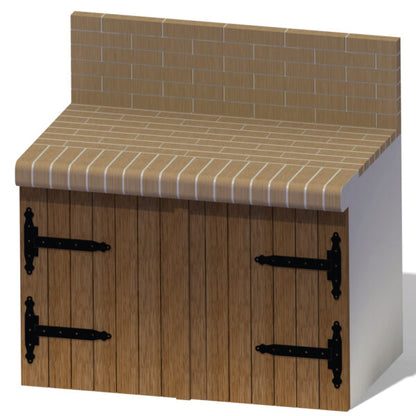 Gratar de gradina, placat cu samota, 127 cm latime - Pyromoesa