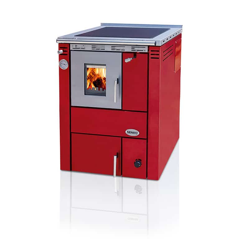Soba tip centrala termica pe lemne cu plita, model C 30