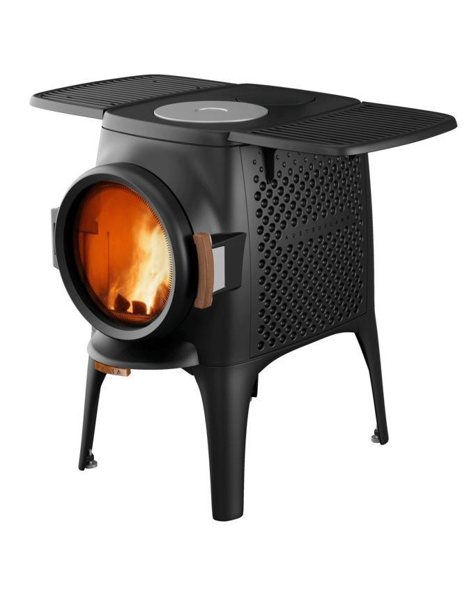 Cloudi – compact cast-iron stove with hotplate