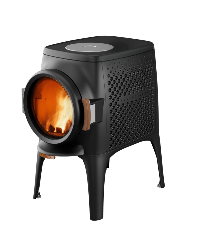 Cloudi – compact cast-iron stove with hotplate