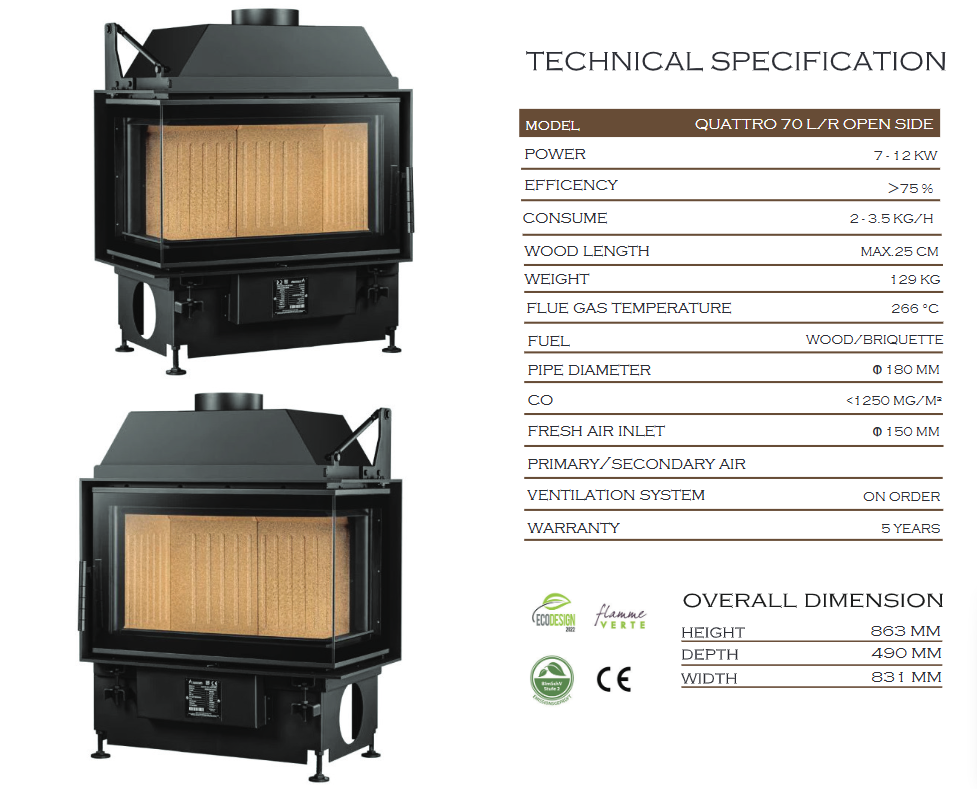 QUATTRO 70 L/R Open Side –NEW 2025