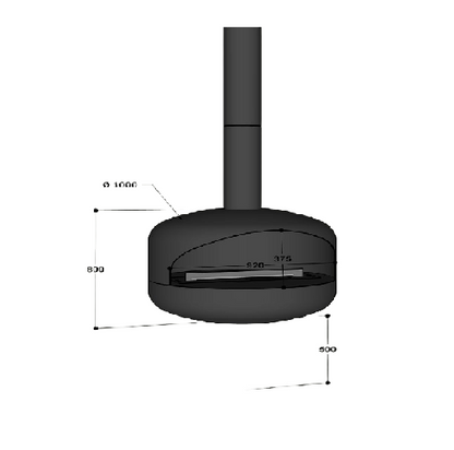 Semineu cu bioetanol Pacman Large