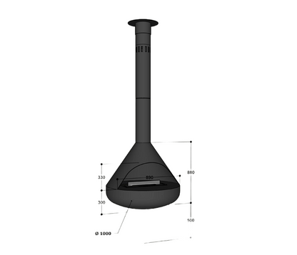 Semineu cu bioetanol Oval
