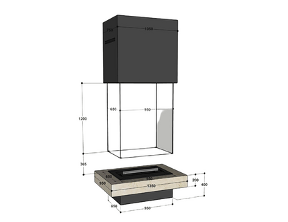 Semineu cu bioetanol Glass