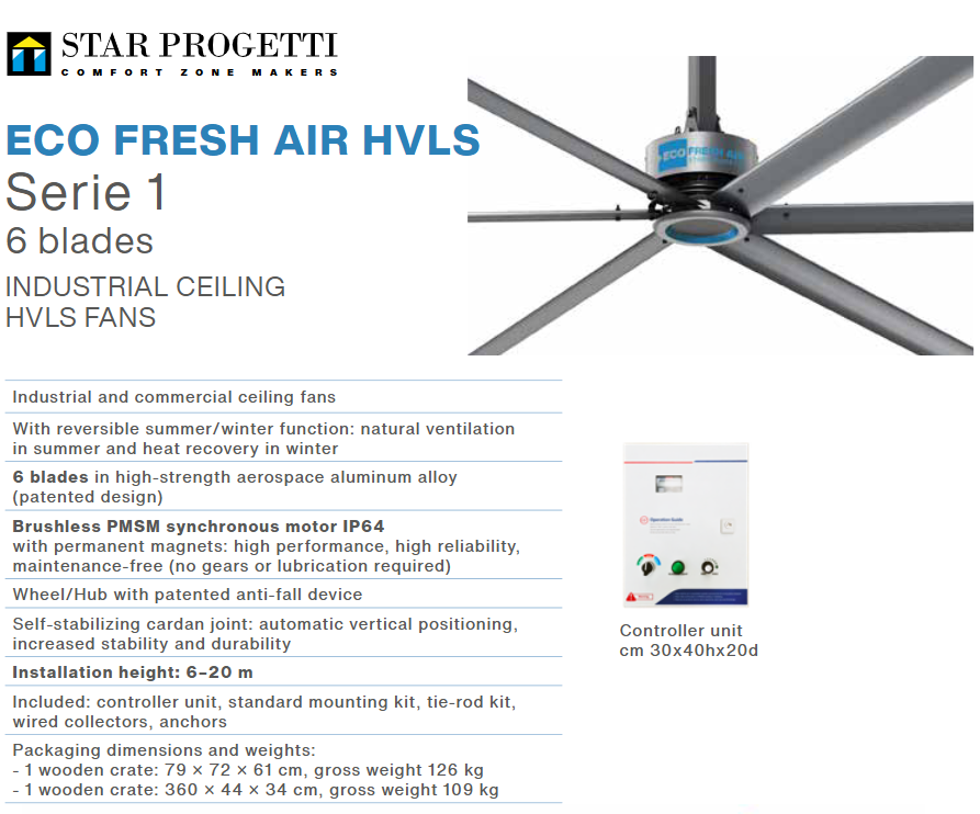 ECO FRESH AIR HVLS Serie 1