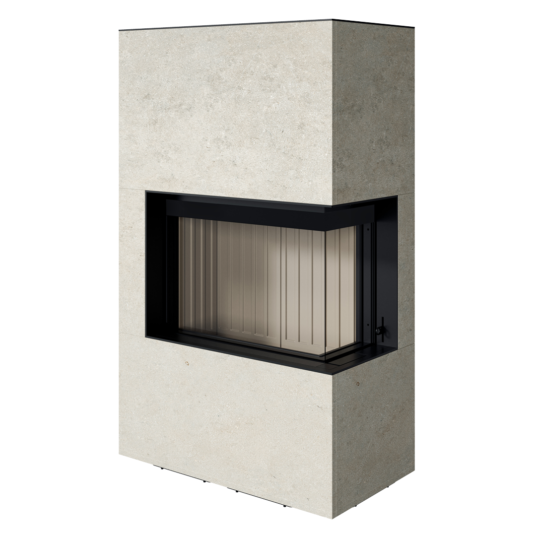 Șemineu Citrin 2R - Vedere Panoramică pe Două Fețe, Design Modern Slim