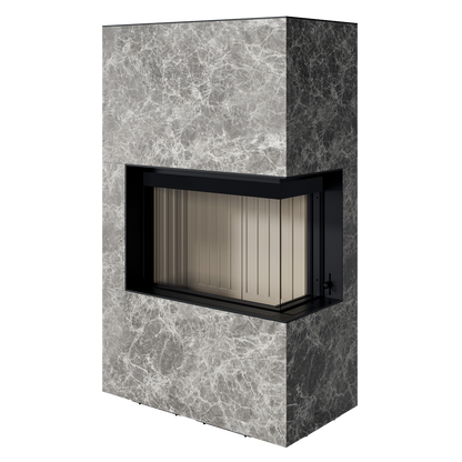 Șemineu Citrin 2R - Vedere Panoramică pe Două Fețe, Design Modern Slim