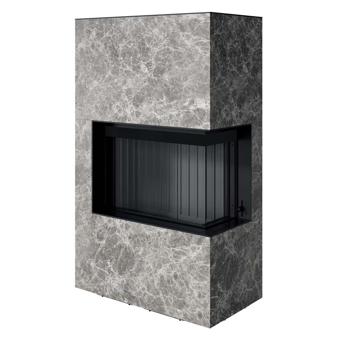 Șemineu Citrin 2R - Vedere Panoramică pe Două Fețe, Design Modern Slim