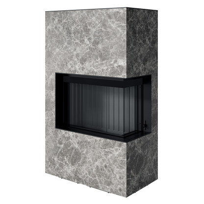 Șemineu Citrin 2R - Vedere Panoramică pe Două Fețe, Design Modern Slim