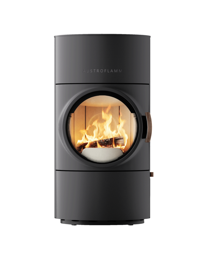 Clou Compact Flat – compact stove with a large viewing window