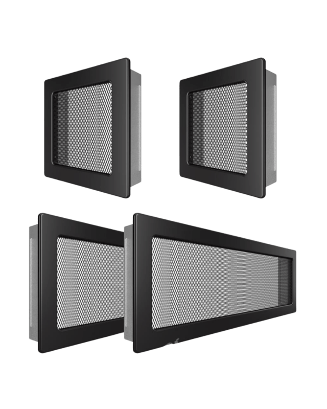 Set Grile Complet ventilatie – convectie semineu, 2 x 17×17 cm, 2 x 17×49 cm