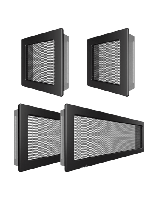 Set Grile Complet ventilatie – convectie semineu, 2 x 17×17 cm, 2 x 17×49 cm