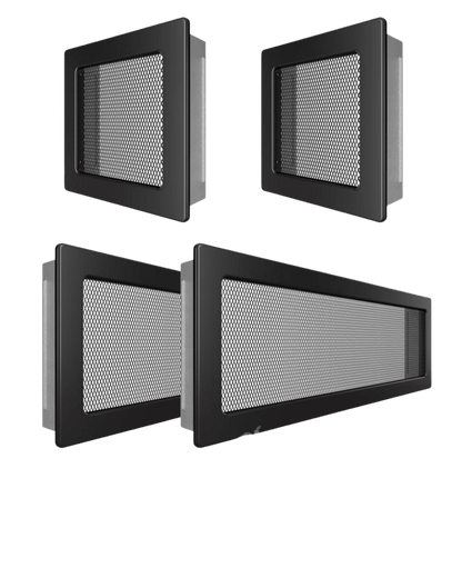 Set Grile Complet ventilatie – convectie semineu, 2 x 17×17 cm, 2 x 17×49 cm