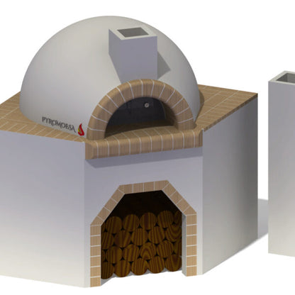 Gratar de gradina, placat cu samota, 105 cm latime - Pyromoesa