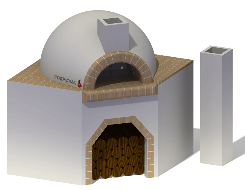 Cuptor cu postament pe colt, 80 cm diametru interior - Pyromoesa