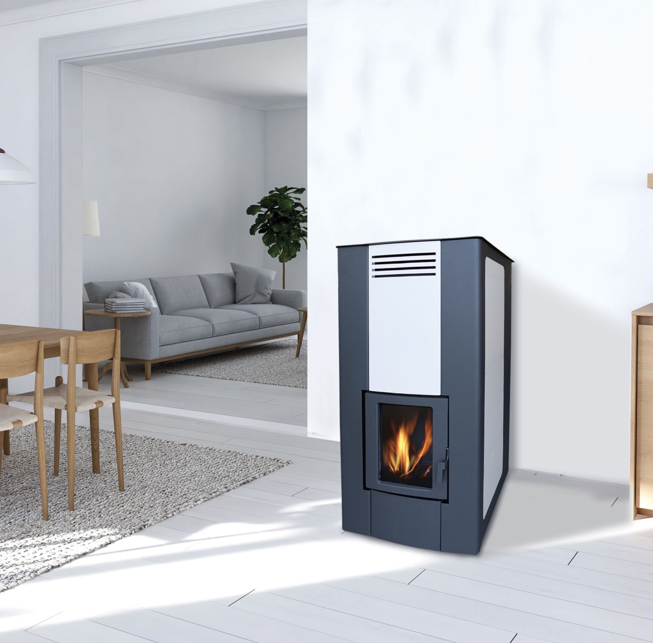 Termosobă Dalia - Peleti și Combustibil Solid Multifuncțional: Eficiență Energetică și Design Modern