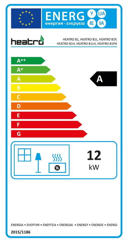 Focar semineu  Heatro 81 Negru