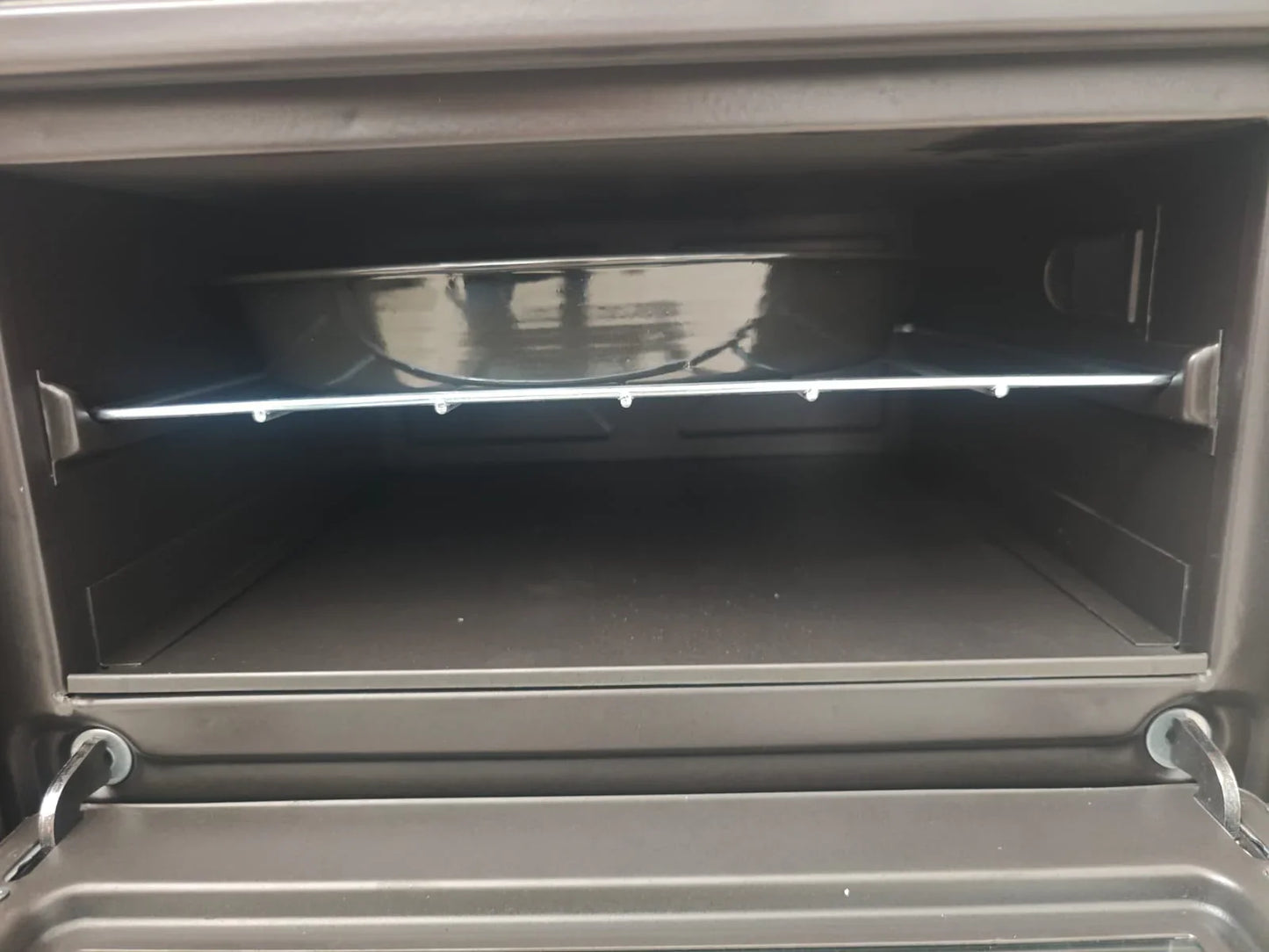 Aragaz de Bucătărie Autonom din Fontă FS-316, 40cm, Negru Mat, cu Cuptor