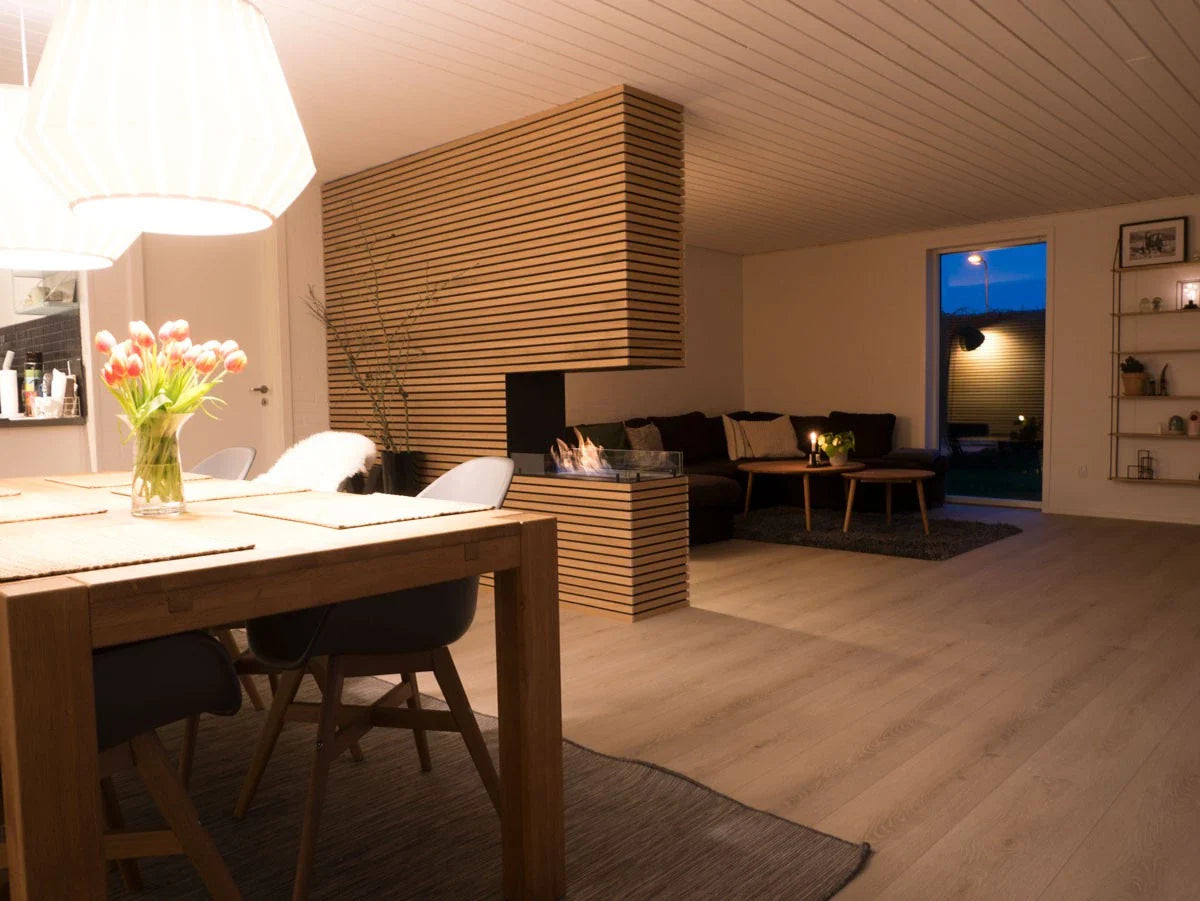 Foco Șemineu Biologic Decorativ 800 - Divizor de Cameră cu Vedere pe Trei Laturi