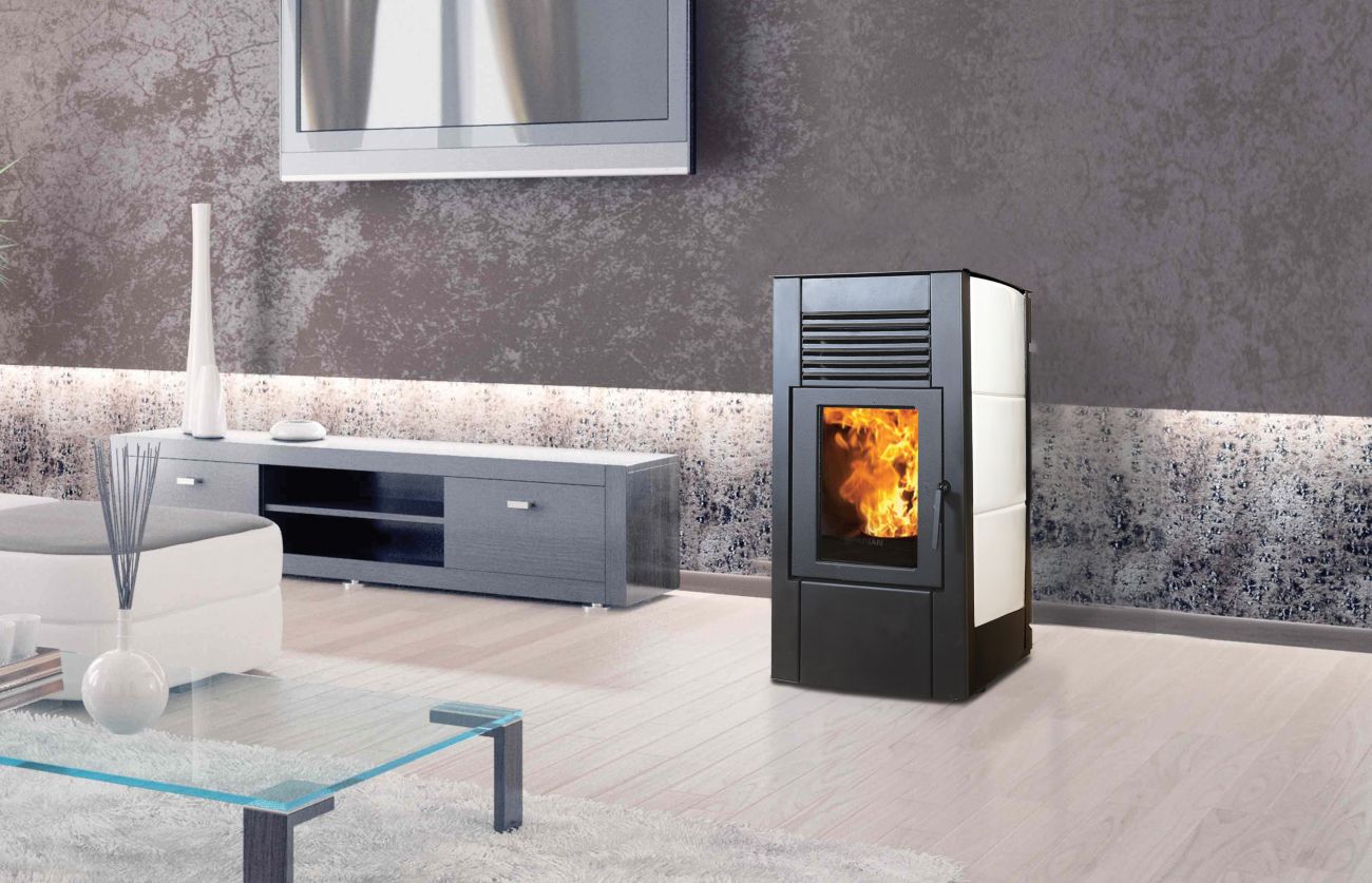 Fortuna - Sobă Premium pe Peleți și Combustibil Solid (8.5 kW, 4 Stele Energetice)