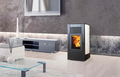 Fortuna - Sobă Premium pe Peleți și Combustibil Solid (8.5 kW, 4 Stele Energetice)