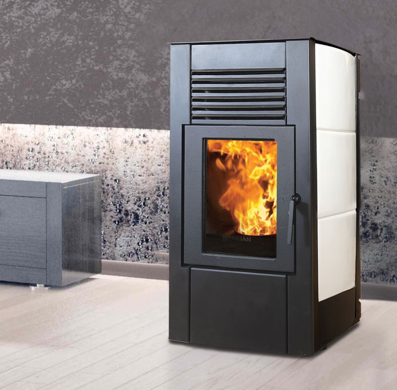 Fortuna - Sobă Premium pe Peleți și Combustibil Solid (8.5 kW, 4 Stele Energetice)