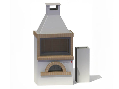 Gratar de gradina cu afumătoare + cuptor - 105 cm - Pyromoesa