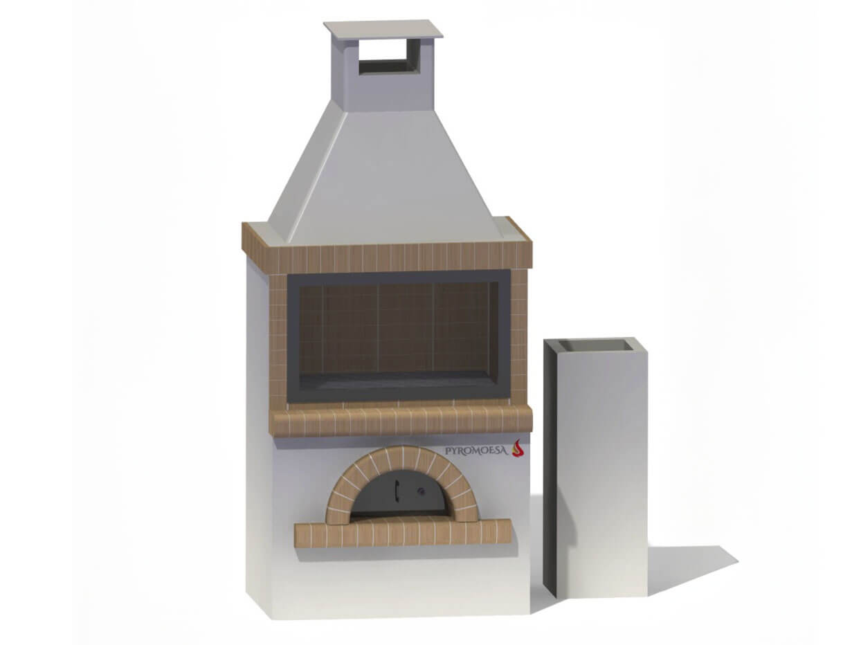 Gratar de gradina cu afumătoare + cuptor - 105 cm - Pyromoesa