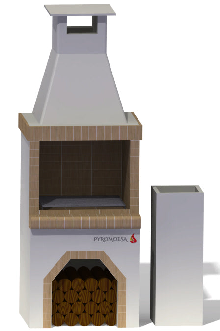 Gratar de gradina, placat cu samota, 82 cm latime - Pyromoesa