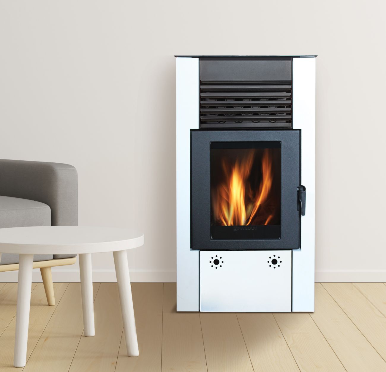 Greta - Elegantă și Eficientă, Sobă pe Pelete și Combustibil Solid, 9 kW, Clasa Energetică 4 Stele