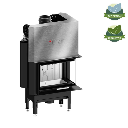 Șemineu Hitze HST54X39.RG 11,2 kW Sticlă laterală dreapta, Ghilotină