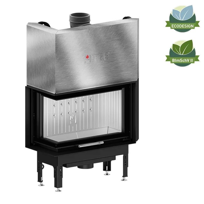 Șemineu Hitze HST68X43.LG 13,2 kW Sticlă laterală stânga, Ghilotină